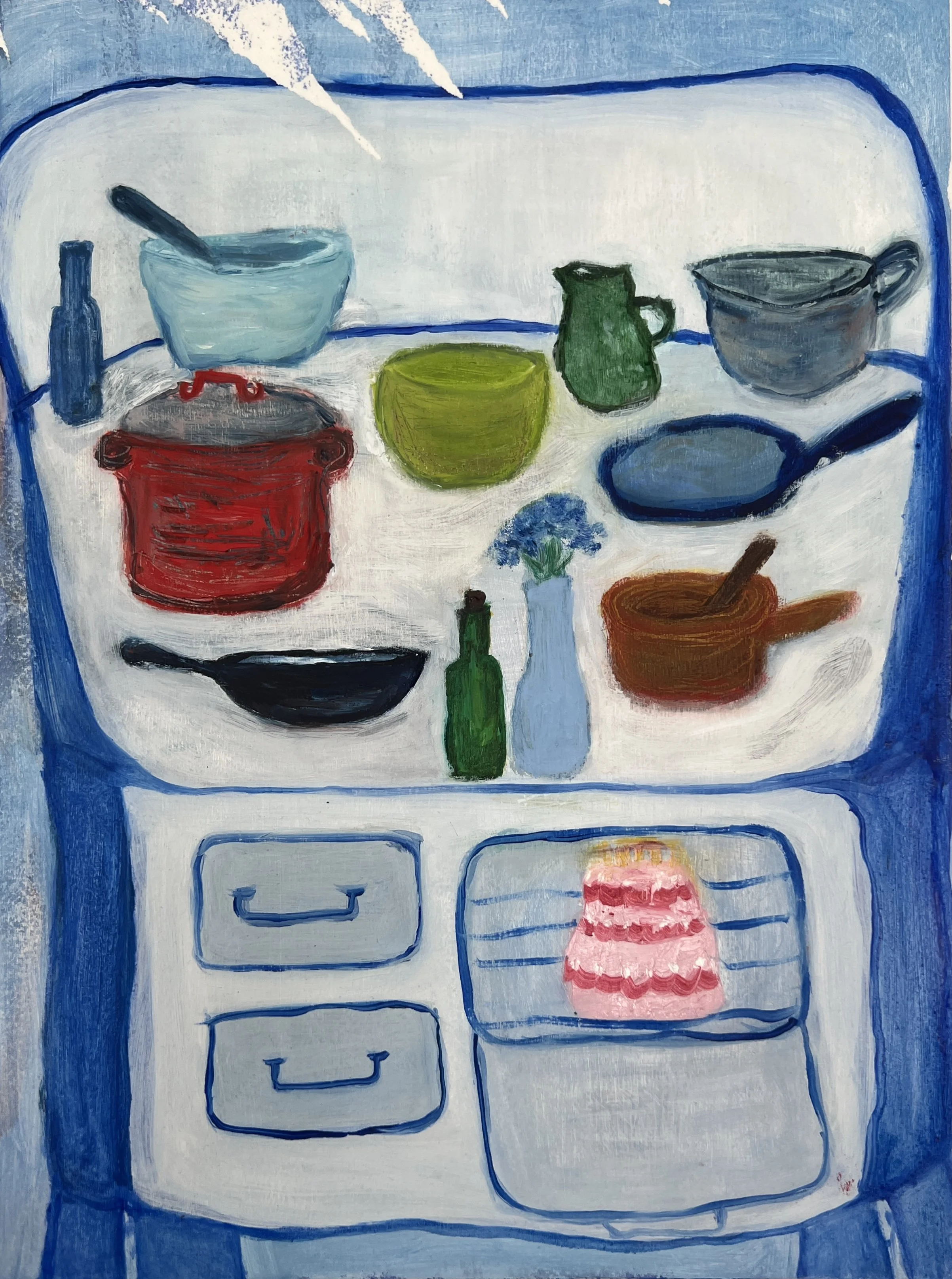 To-Do List, 11"x15", oil on paper, 2023