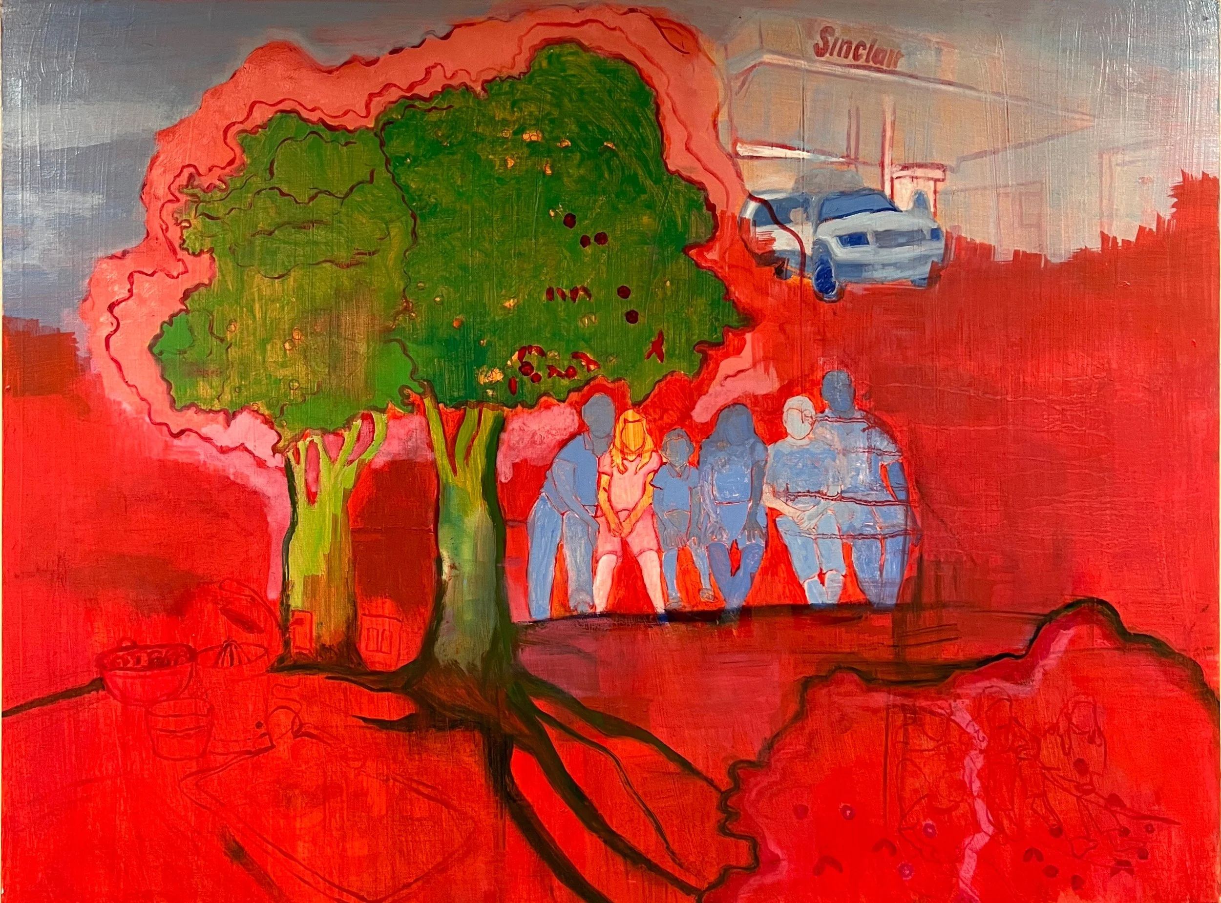 Michigan 2007,  22"x24", oil on panel, 2023