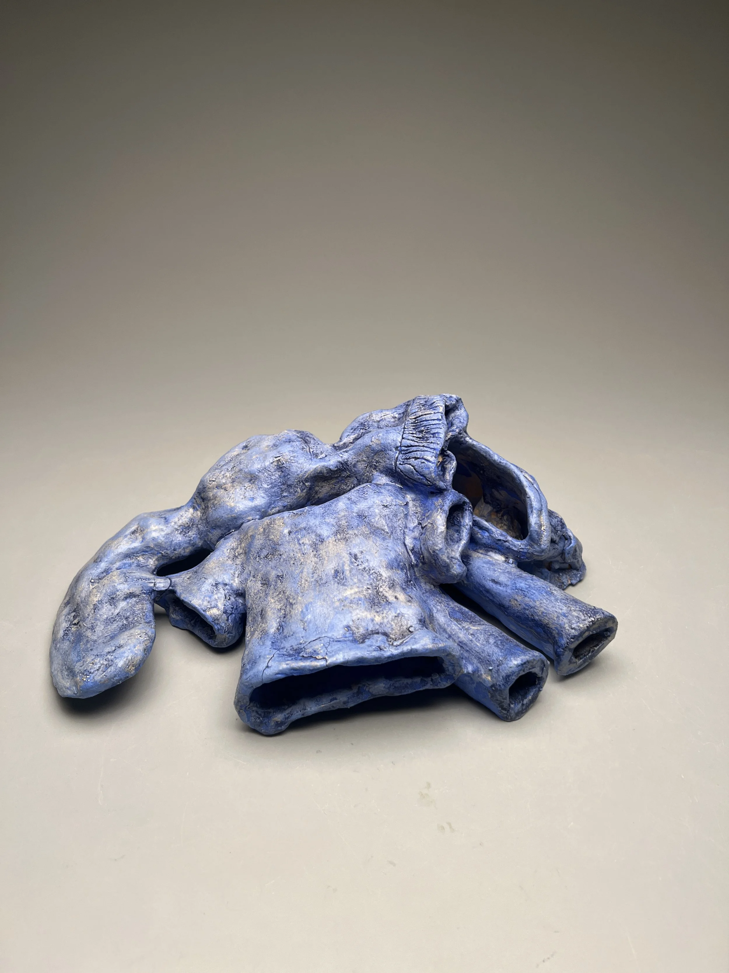 Laundry Still Life, 9"x7"x2", mixed clay, 2023