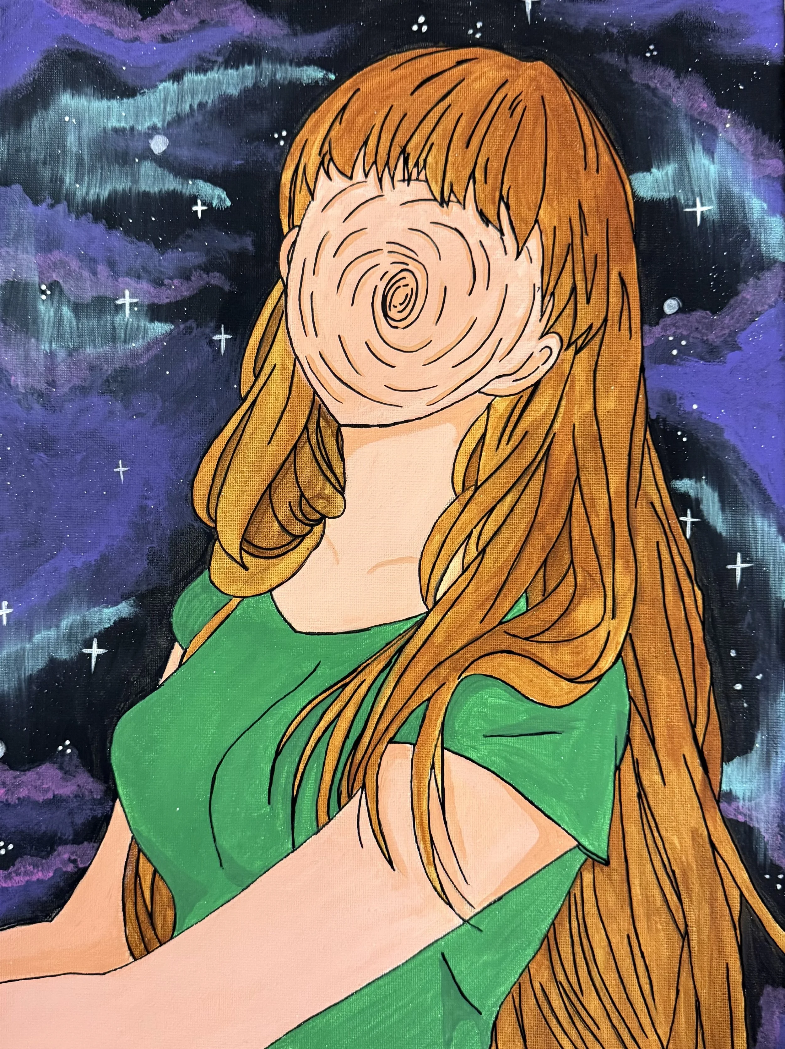 Melaynie Jaye - Black Hole (2026) - Acrylic on canvas - Black Hole is one of three artworks that form a collection. 