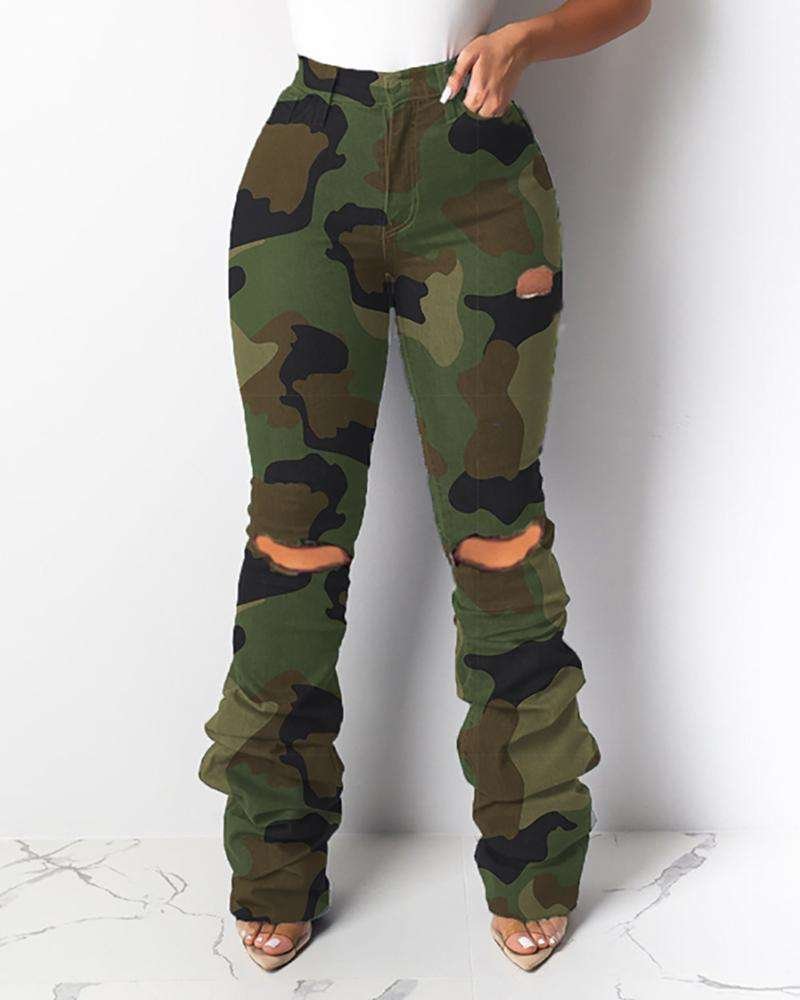 high waist camoflague cut out ruched layer army green 1 resized.jpg