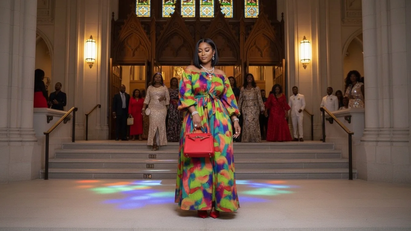 Sis! You Classy huh!? Multicolor Puff Sleeves Maxi Dress