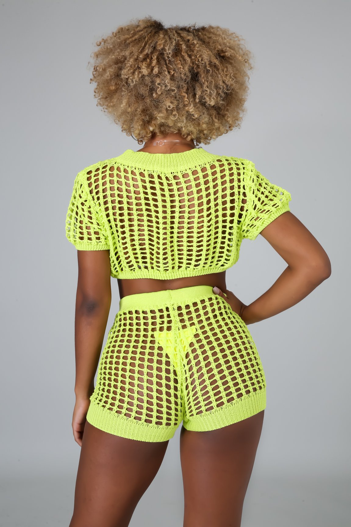 Yellow Crochet Short Set Cover Up 4.jpg