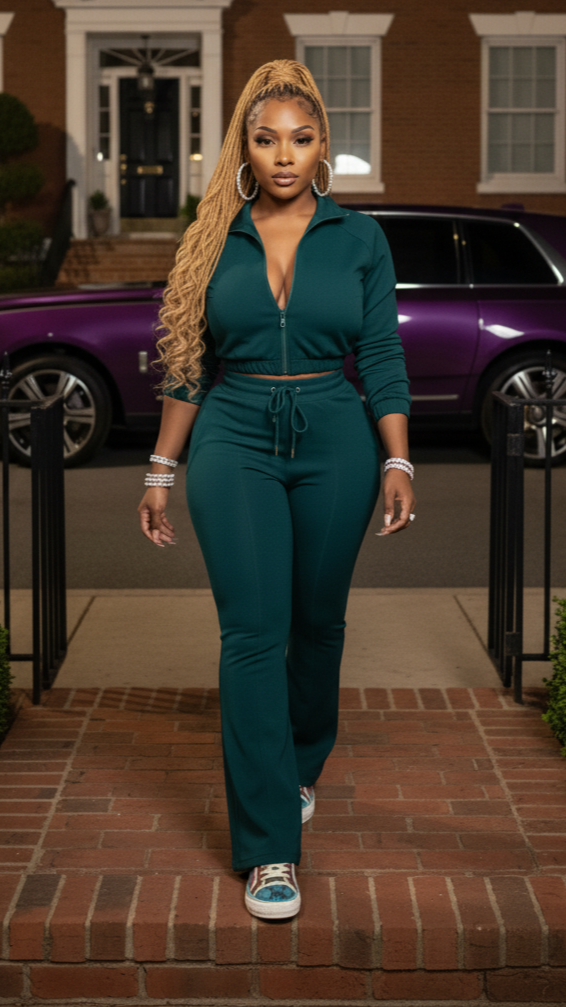 Boss Zip Energy Design Jacket with Drawstring Pants