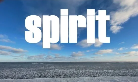 Sunset over a winter farmland scene