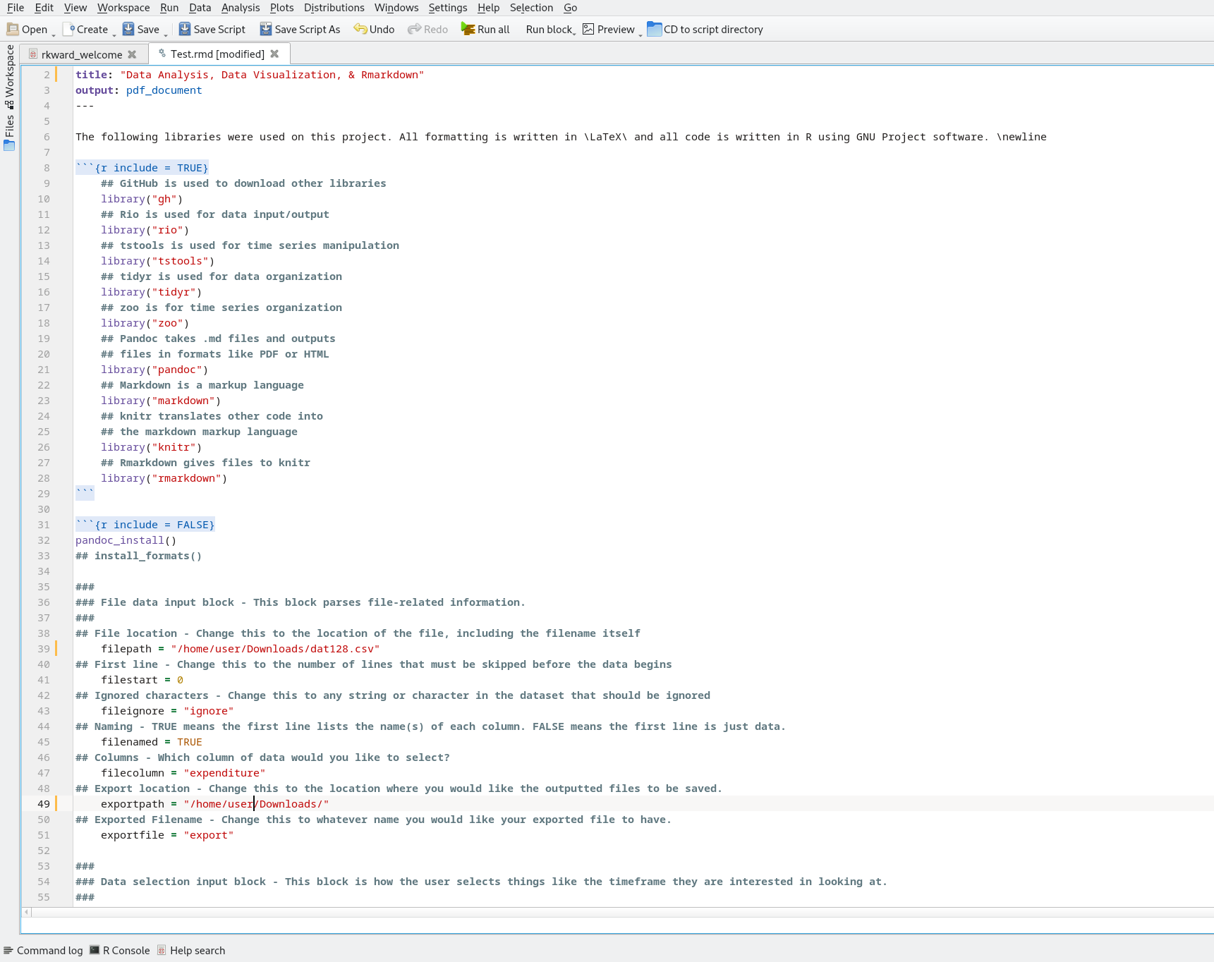 LaTeX &amp; R Markdown: Data Analysis