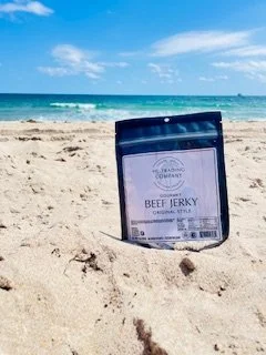 HL Trading beef jerky on the beach