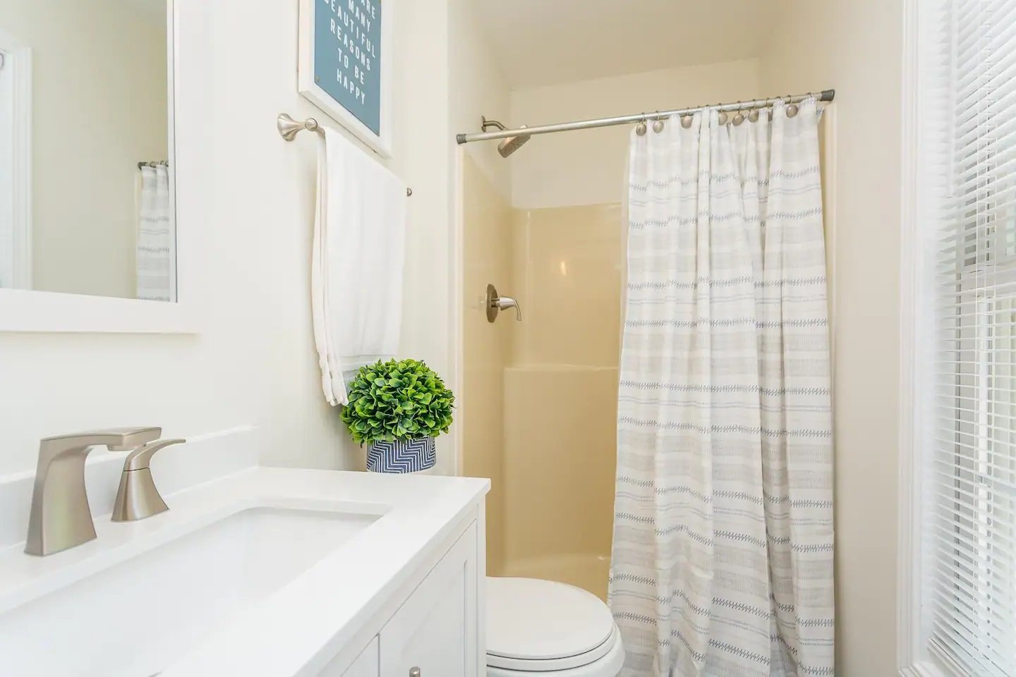 En suite bathroom for the upper level master bedroom.