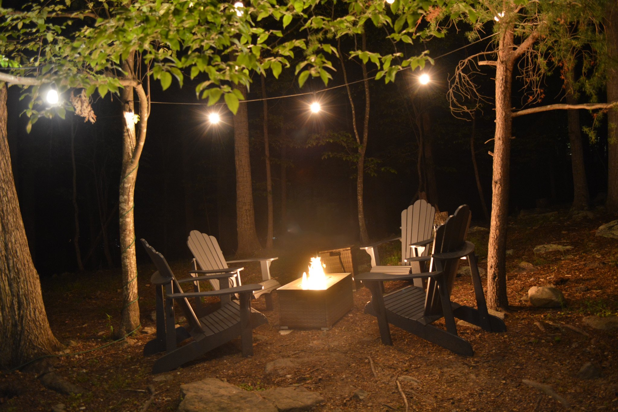 Nights out by the fire table are a great way to relax. **NOTE - the fire table in is a different location now than this picture depicts