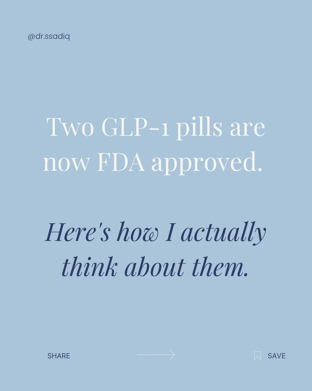 Oral GLP-1 medications weight loss &mdash; what the new approvals actually mean for patients.

Two GLP-1 pills are now FDA approved. Oral Wegovy has been available since early 2026. Foundayo (orforglipron) was approved April 1, 2026 &mdash; no food o