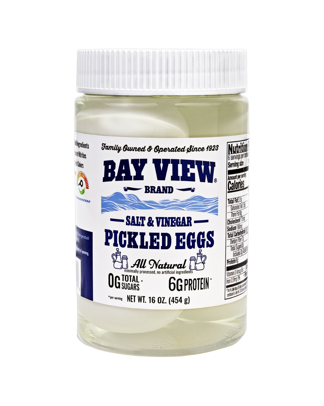 Salt n vinegar pickled eggs in a jar