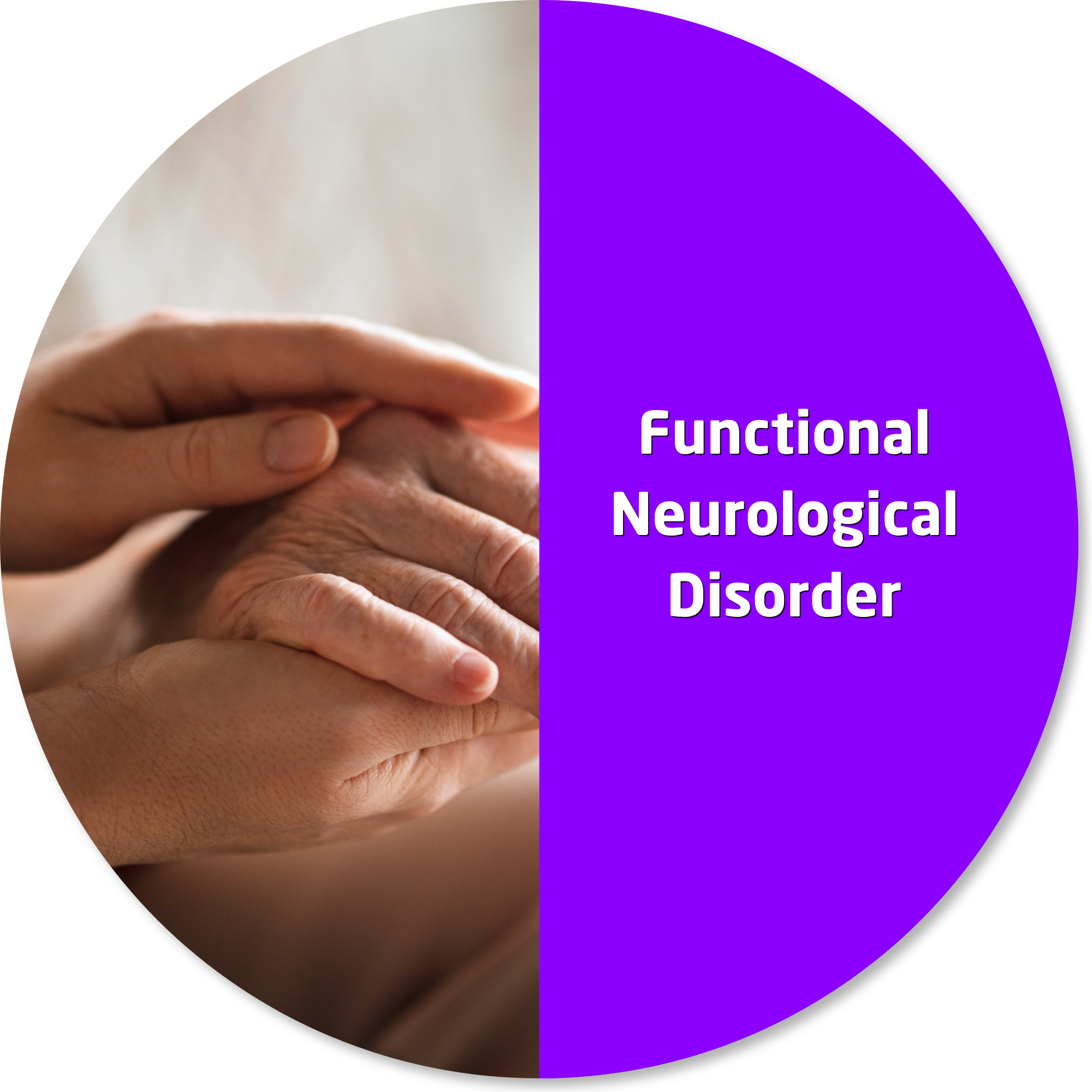 Hands offering gentle support and reassurance, representing compassionate occupational therapy care for people living with Functional Neurological Disorder
