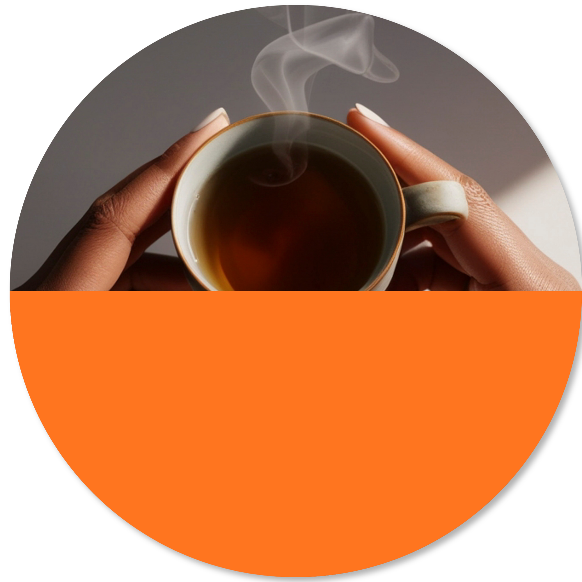 Hands holding a warm cup of tea, representing improved upper limb and hand function supporting everyday activities, independence, and recovery through rehabilitation.