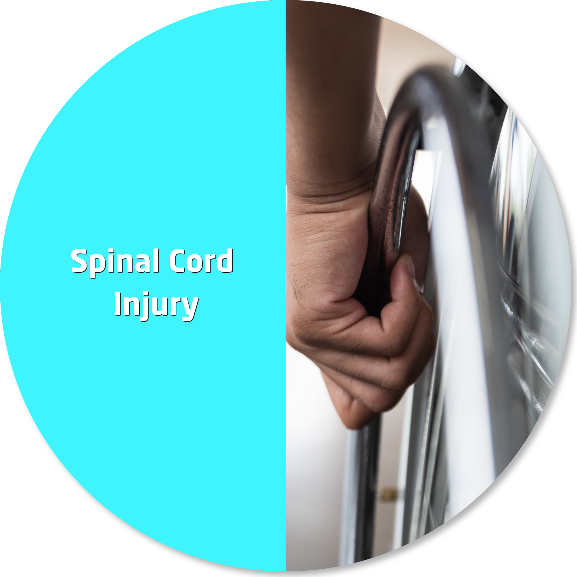 Close-up of a person using a wheelchair, representing mobility, independence and spinal cord injury rehabilitation