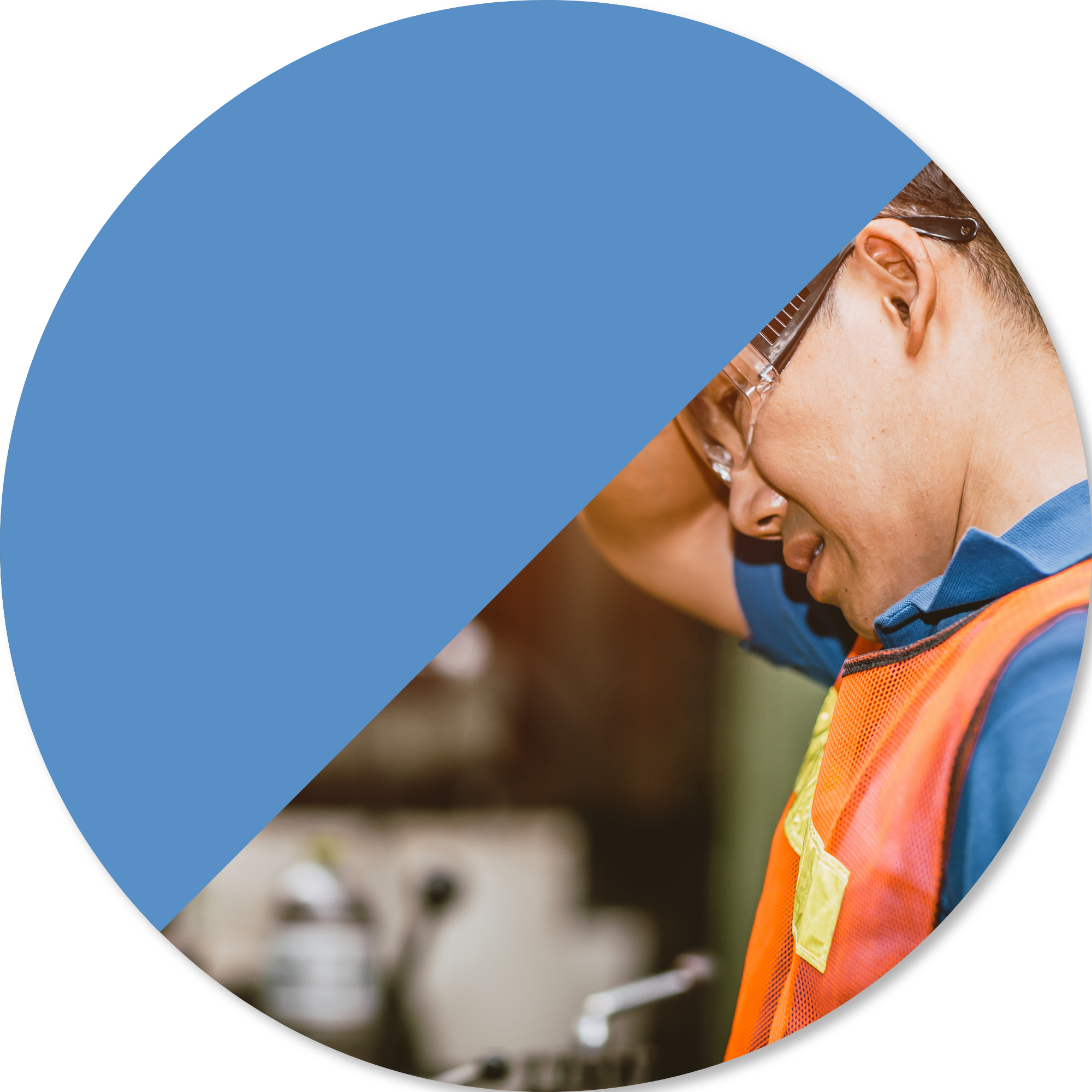 Worker in a high-visibility vest appearing physically fatigued at work, representing the challenges of returning to employment and managing endurance, symptoms, and workplace participation after illness or injury.
