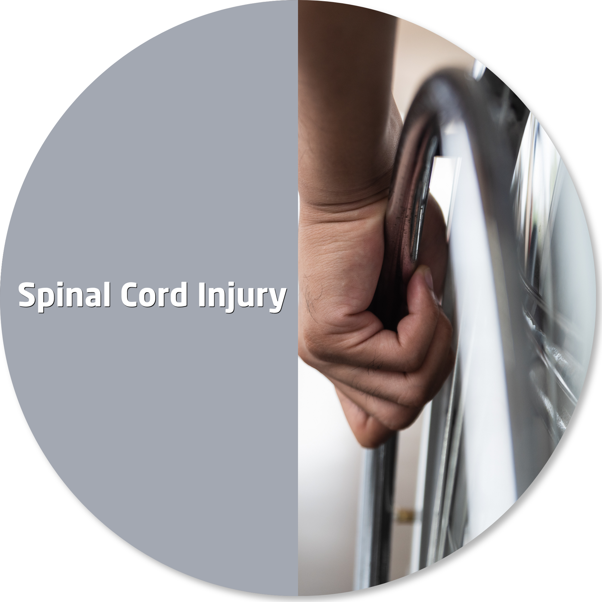 Close-up of a person using a wheelchair, representing mobility, independence and spinal cord injury rehabilitation