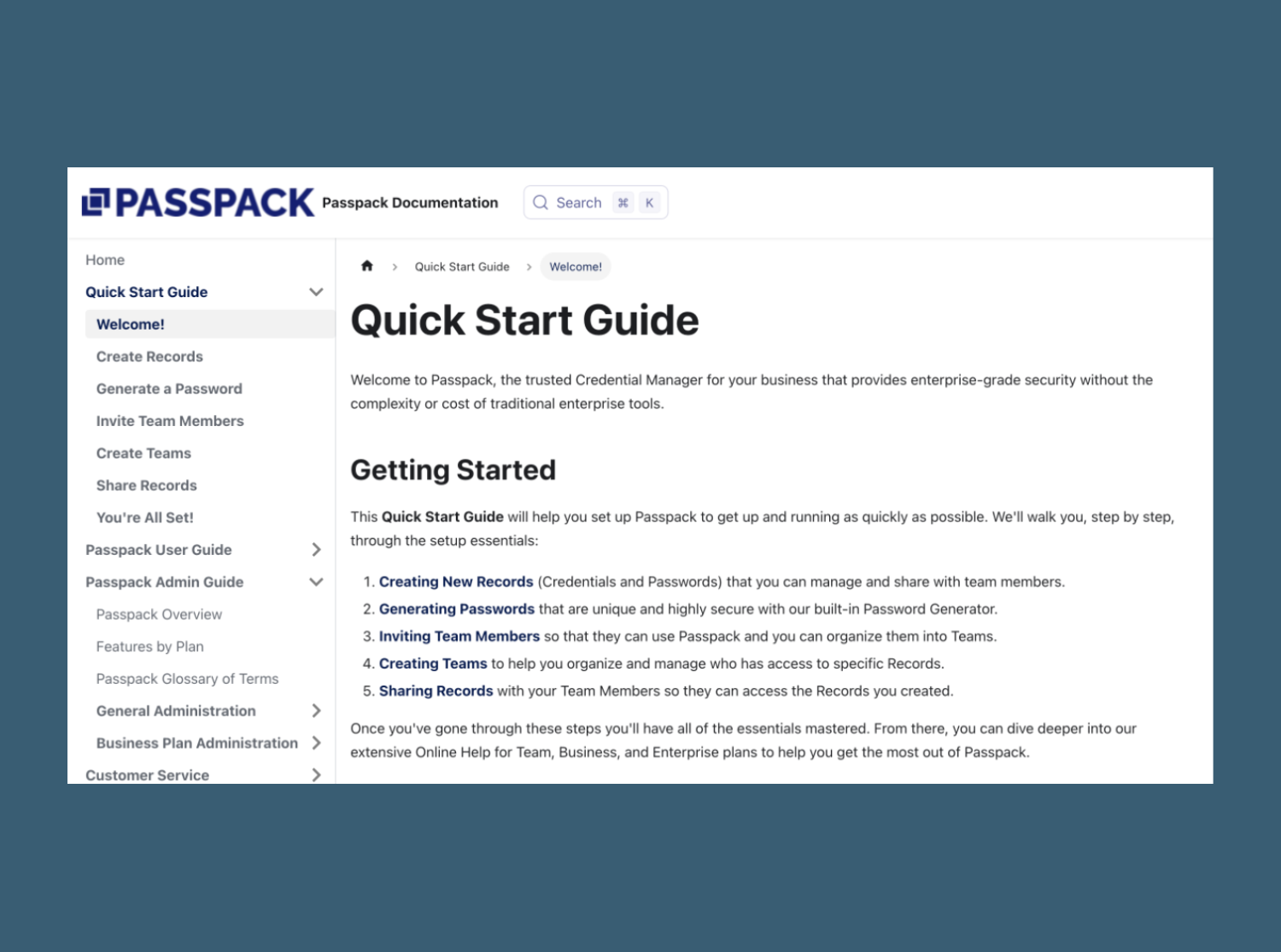 Passpack Documentation