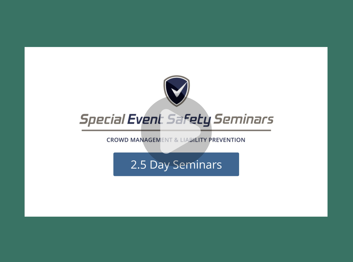 Special Event Safety Seminar Video