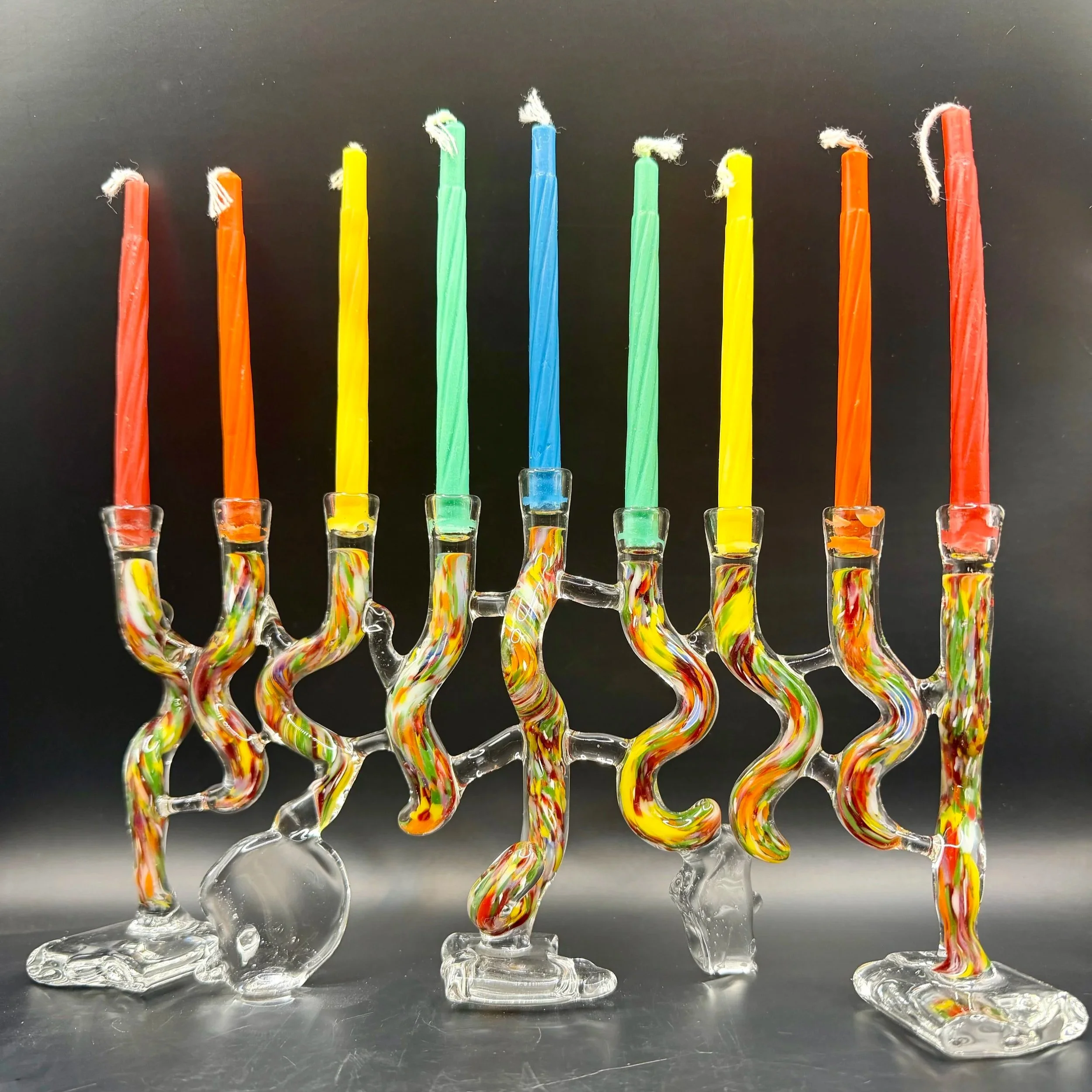 Rainbow Colored Menorah