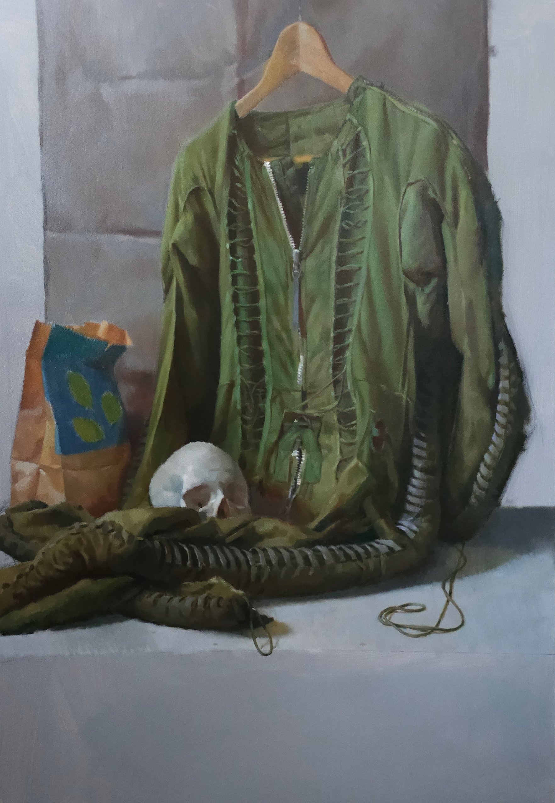 61. High Altitude Flight Suit 24” x 34”
Oil on Linen
$2000