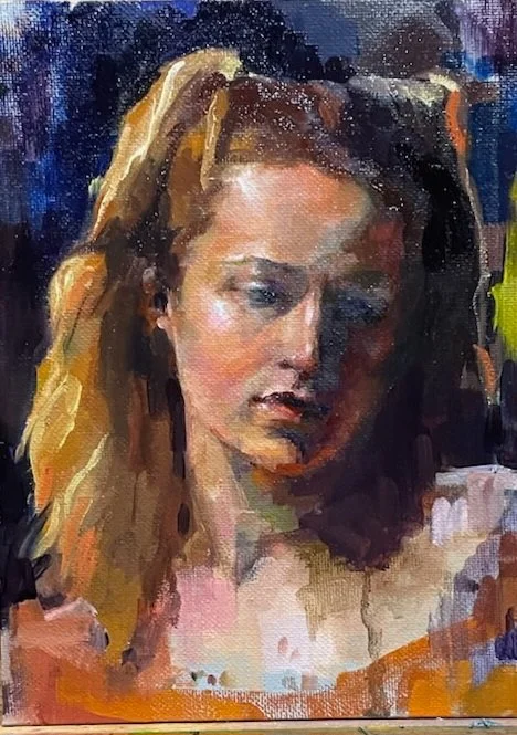 "Cassie Portrait Study" Ana Romaniuk Oil on Panel $250.00