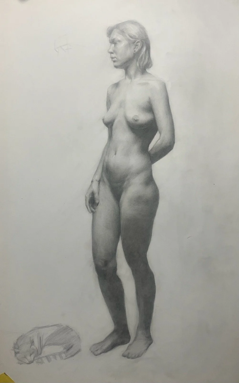 "Sydnie" Graphite on Paper 24" x 11" Melissa Halbrook $650 