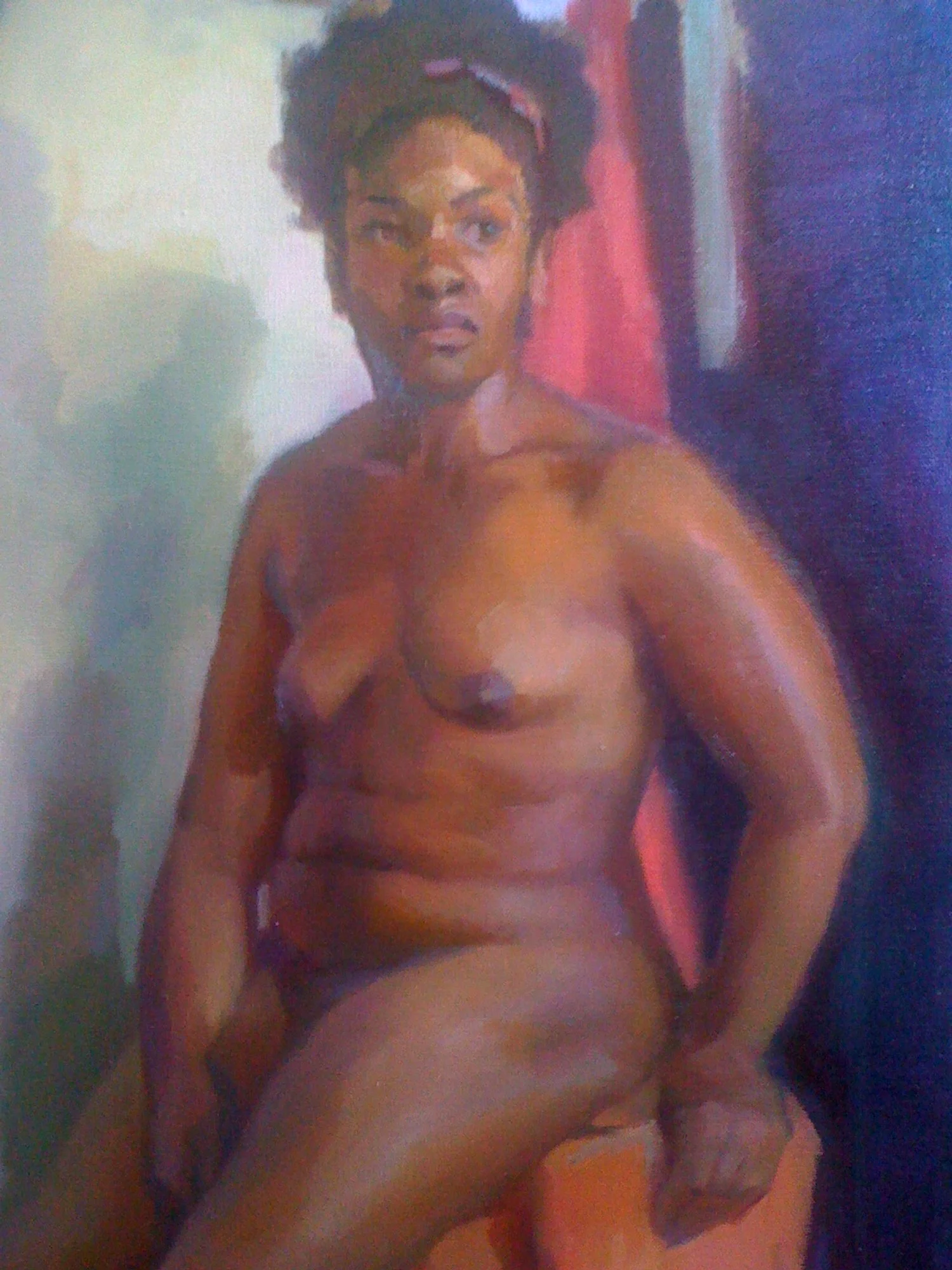 "Three Day Pose in the Afternoon"  Vanessa	Fenton	Oil on Canvas 18x24	$1,500.00