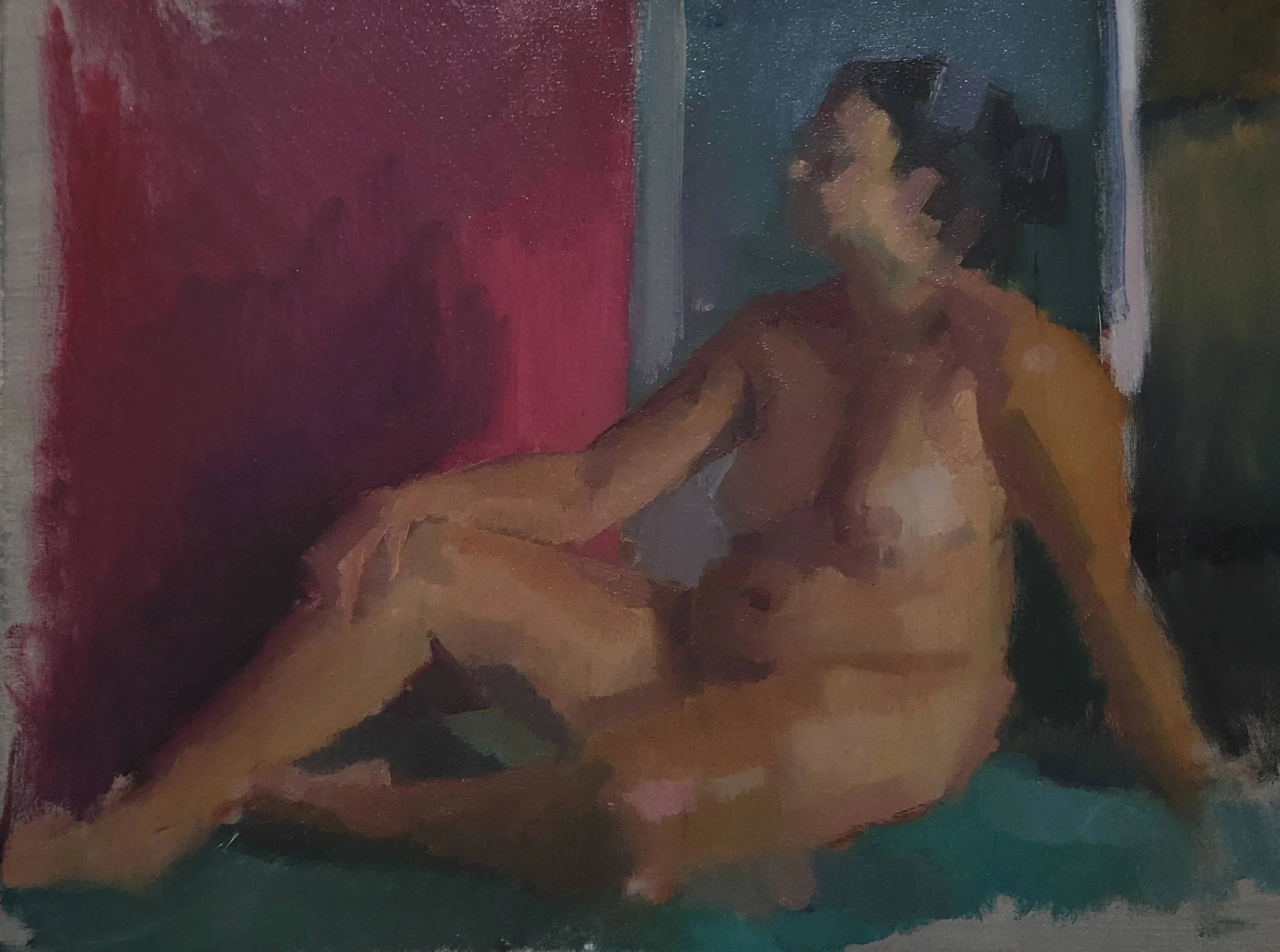 “Stephanie Color Study” Oil on Canvas 16” x 20”  Michael Ballezzi $275