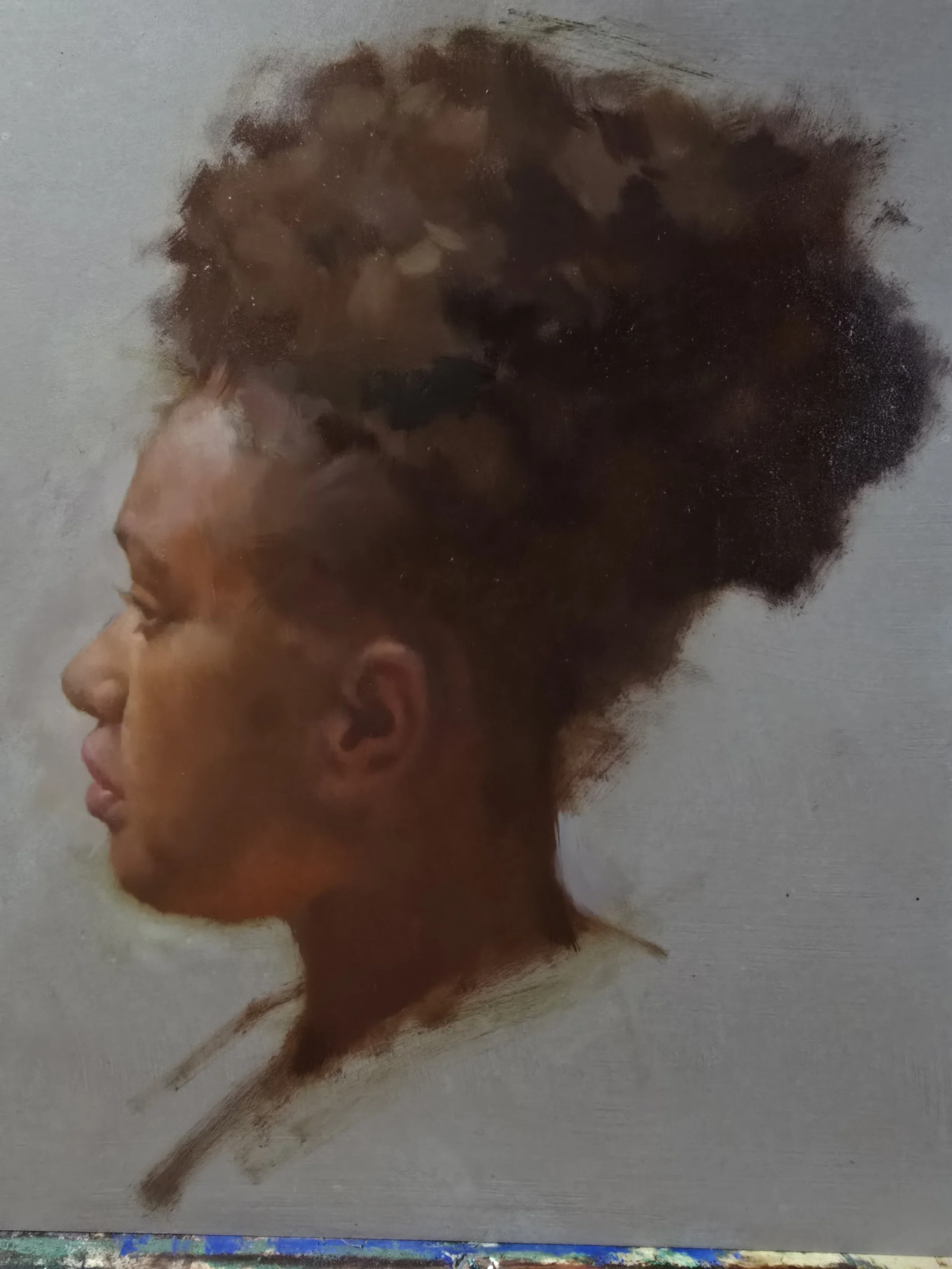 “Olivia” Oil on Panel 12” x 12” Darren Kingsley $1200