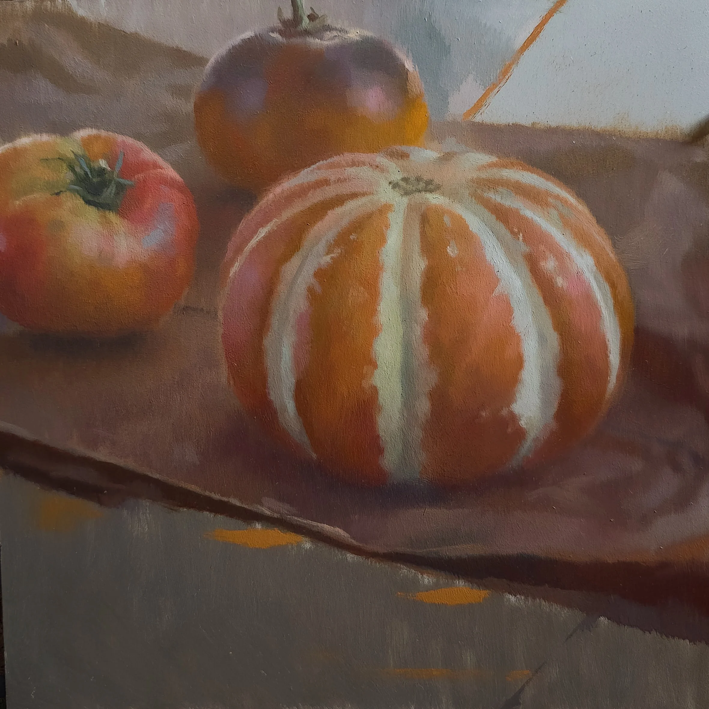 "Kajari Melon"  Darren Kingsley  Oil on Panel			$1,200.00