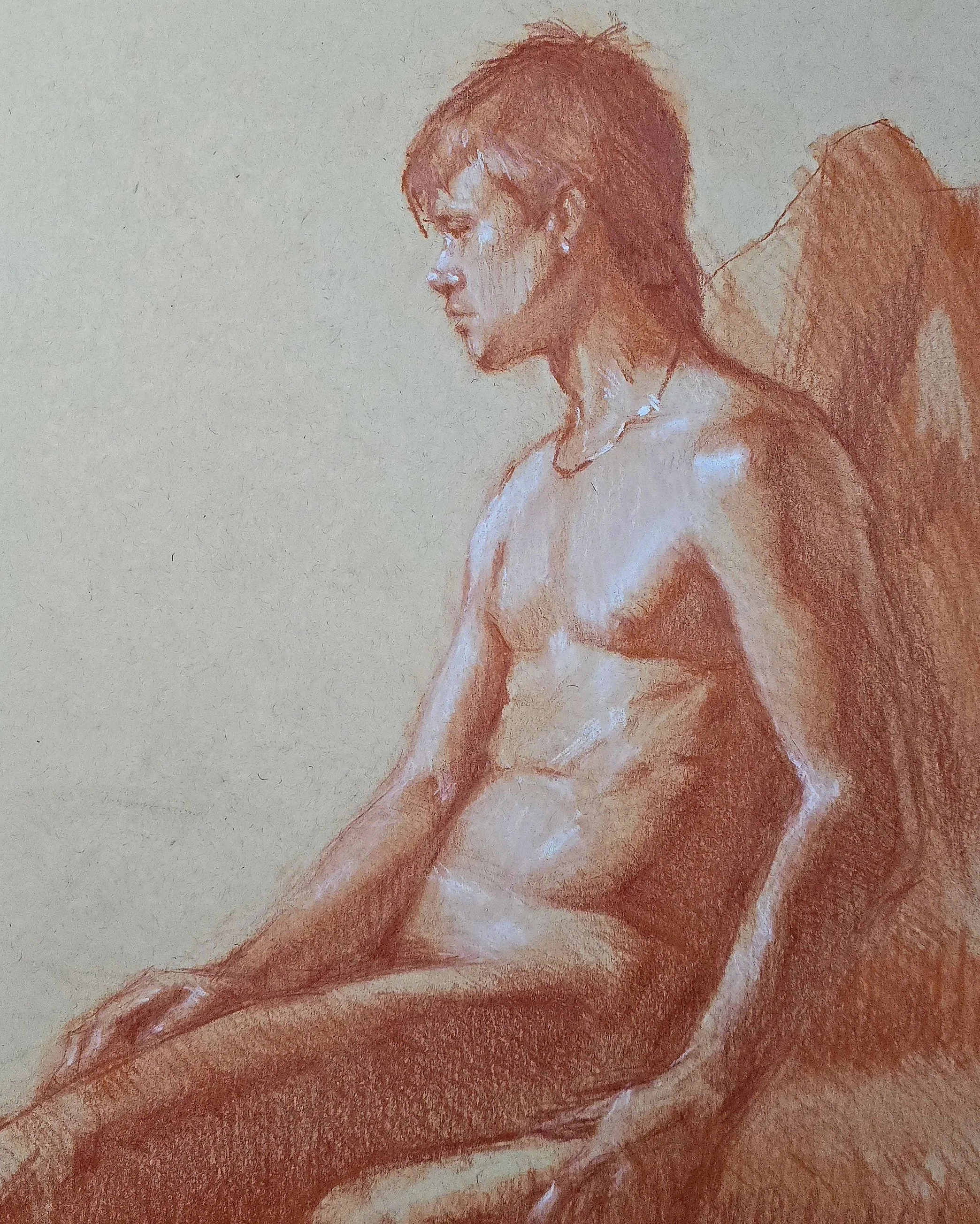  “Boris”  Red Chalk on Paper  11“ x 14” - Michael Ballezzi $275