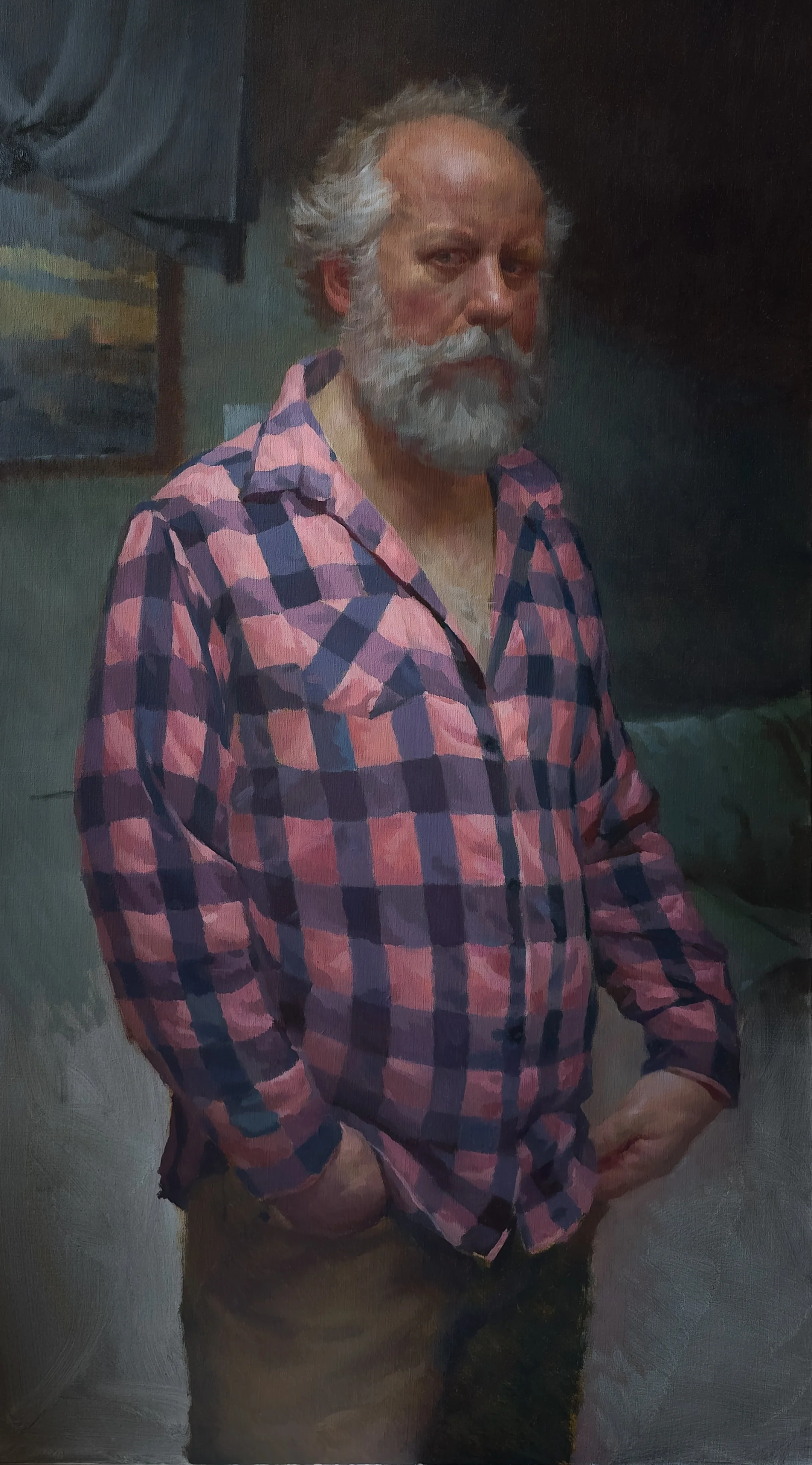 Self Portrait in Pink
24” x 34”
Oil on Linen