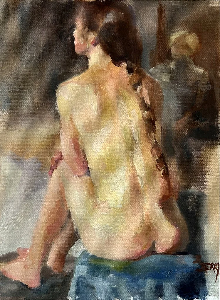 “Braid” Oil on Panel “12 x 9” Barbara Berry $600