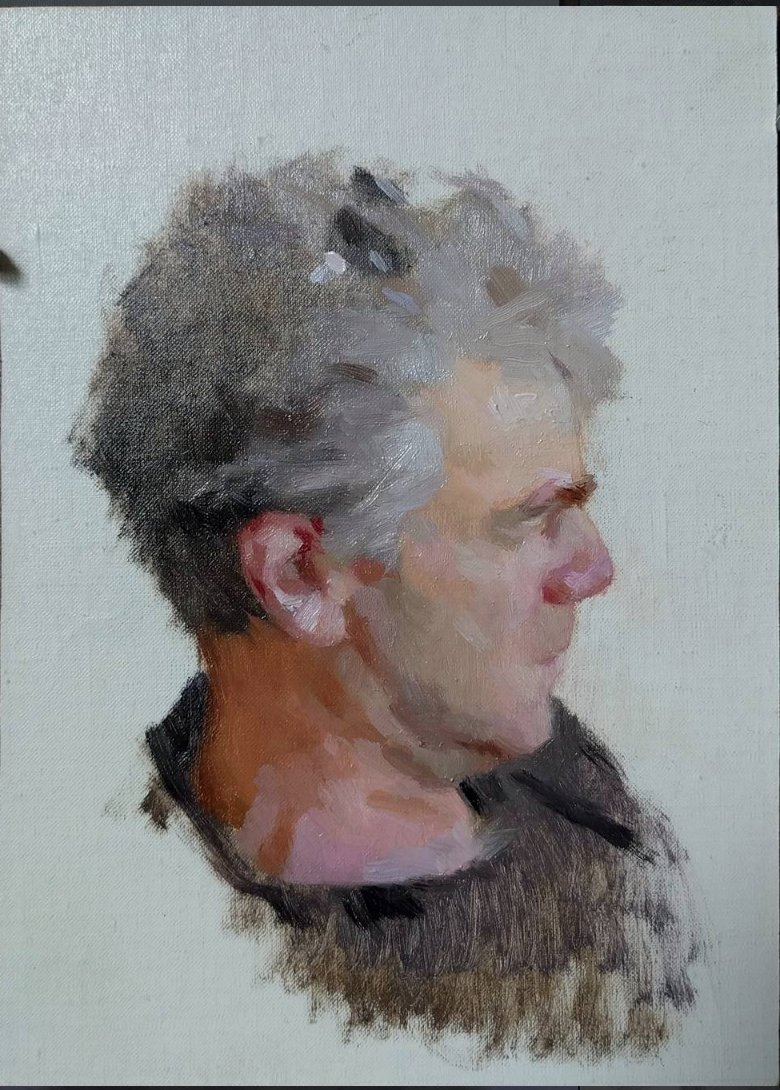 “Rhode Islander” Oil on Panel 8” x 6” Darren Kingsley $1000