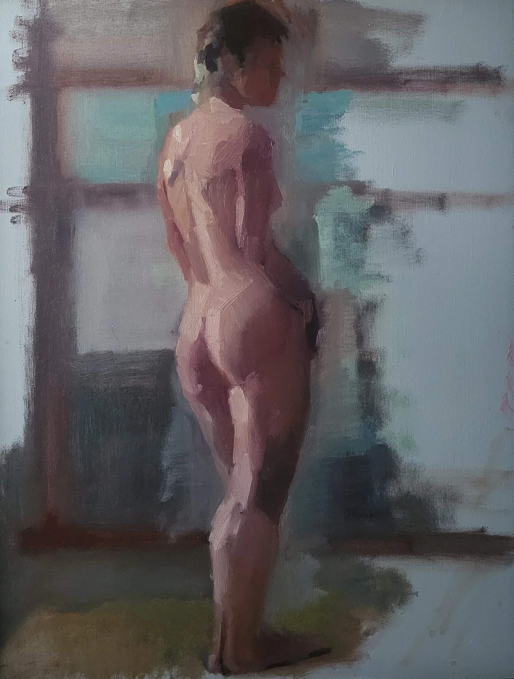 "Syd in Natural Light" Oil on Canvas "16 x 20" Natalie Erdelt $350