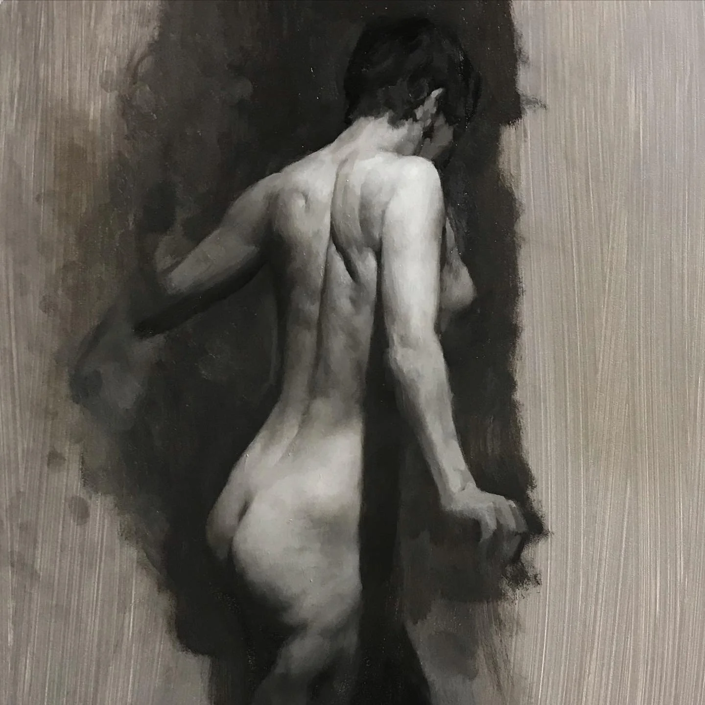 “Torso Back Study #2” Oil on Panel 12” x 9” Stephen Early $1000