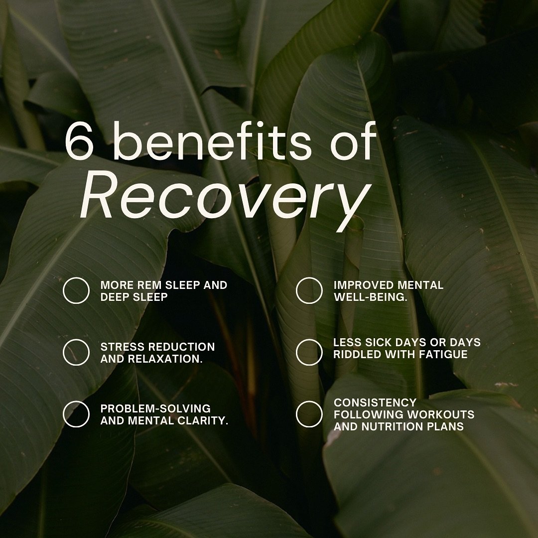 Recovery isn&rsquo;t just about rest &mdash; it&rsquo;s about optimizing your body and mind to perform at your best! 

From improving mental well-being to boosting sleep quality, here are 6 essential benefits of taking time to recover🌿 

Prioritize 