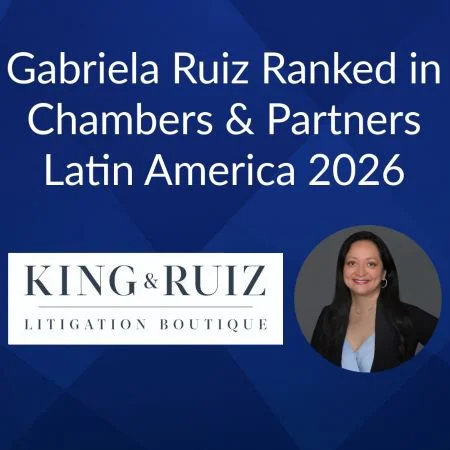 Gabriela M. Ruiz Ranked in the 2026 Chambers Latin America Guide