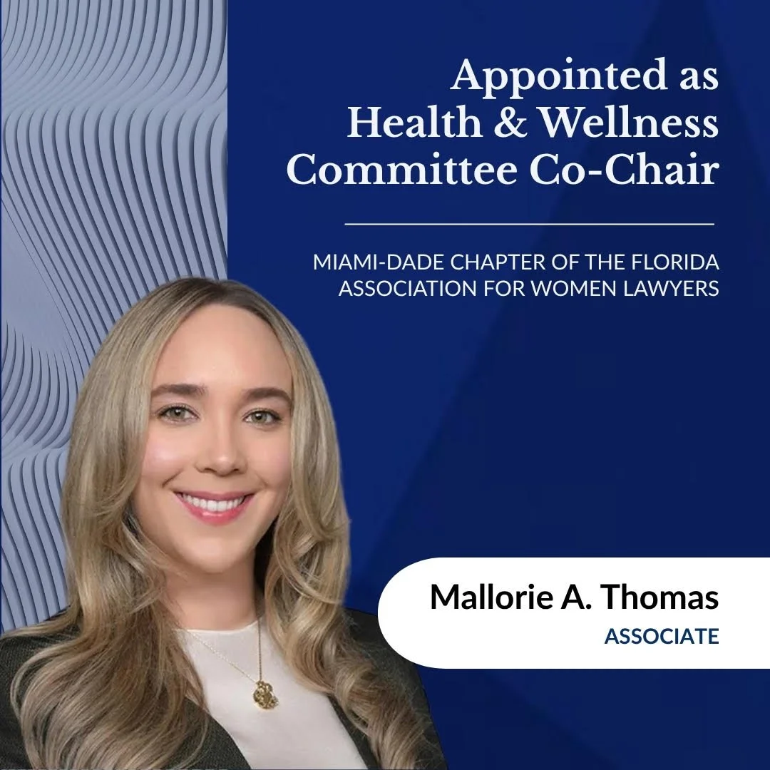 Mallorie A. Thomas Appointed Co-Chair of MDFAWL's Health &amp; Wellness Committee