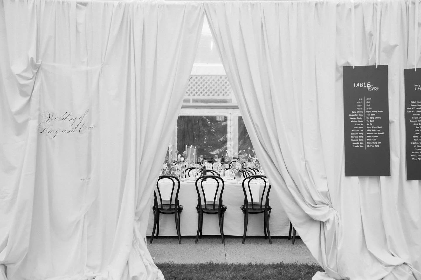 draping has been having a big moment and I&rsquo;m not mad about it. 🙂&zwj;&harr;️
featuring some clever uses of it at Amy &amp; Eric&rsquo;s day.