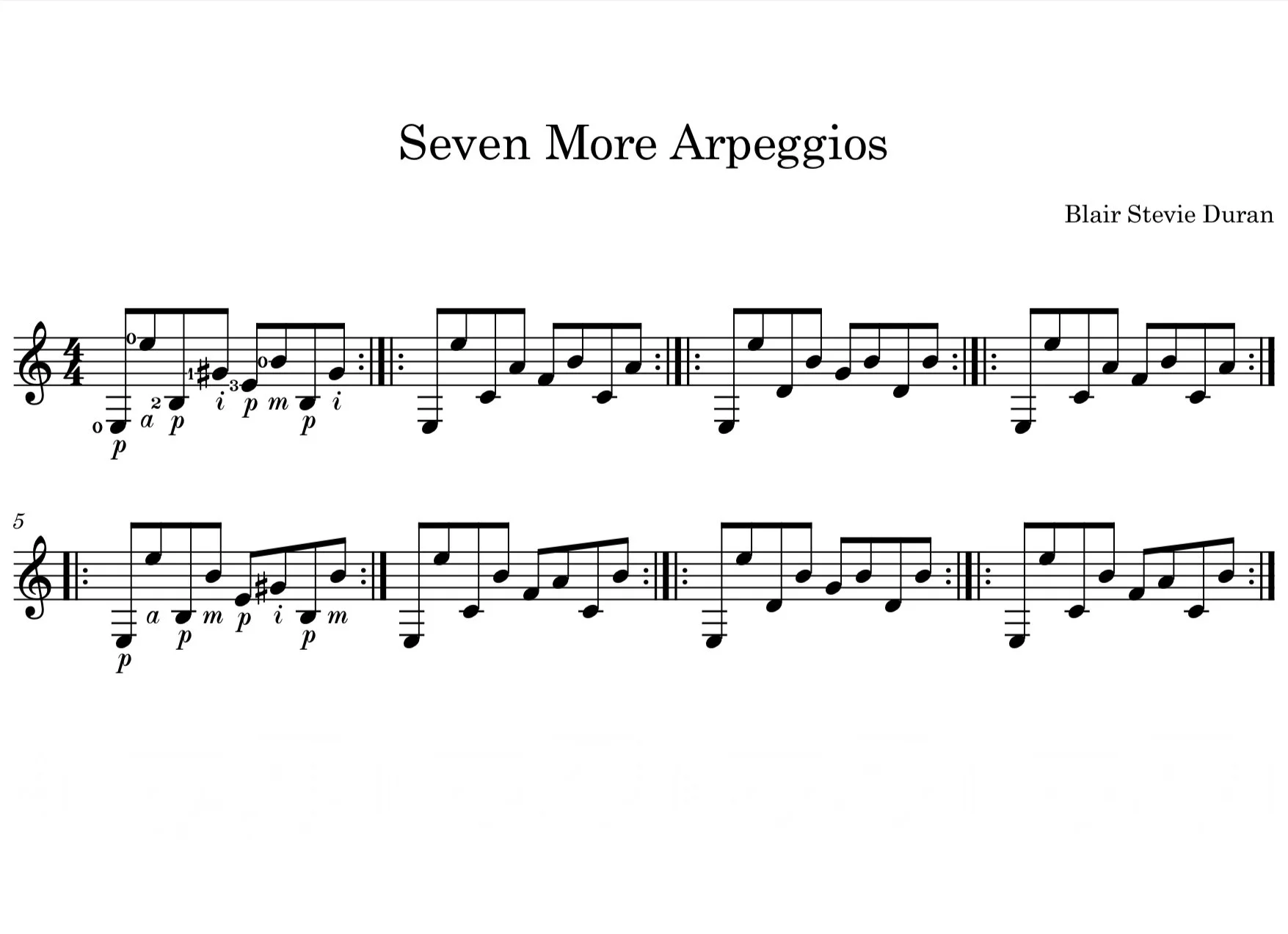 Seven More Arpeggios