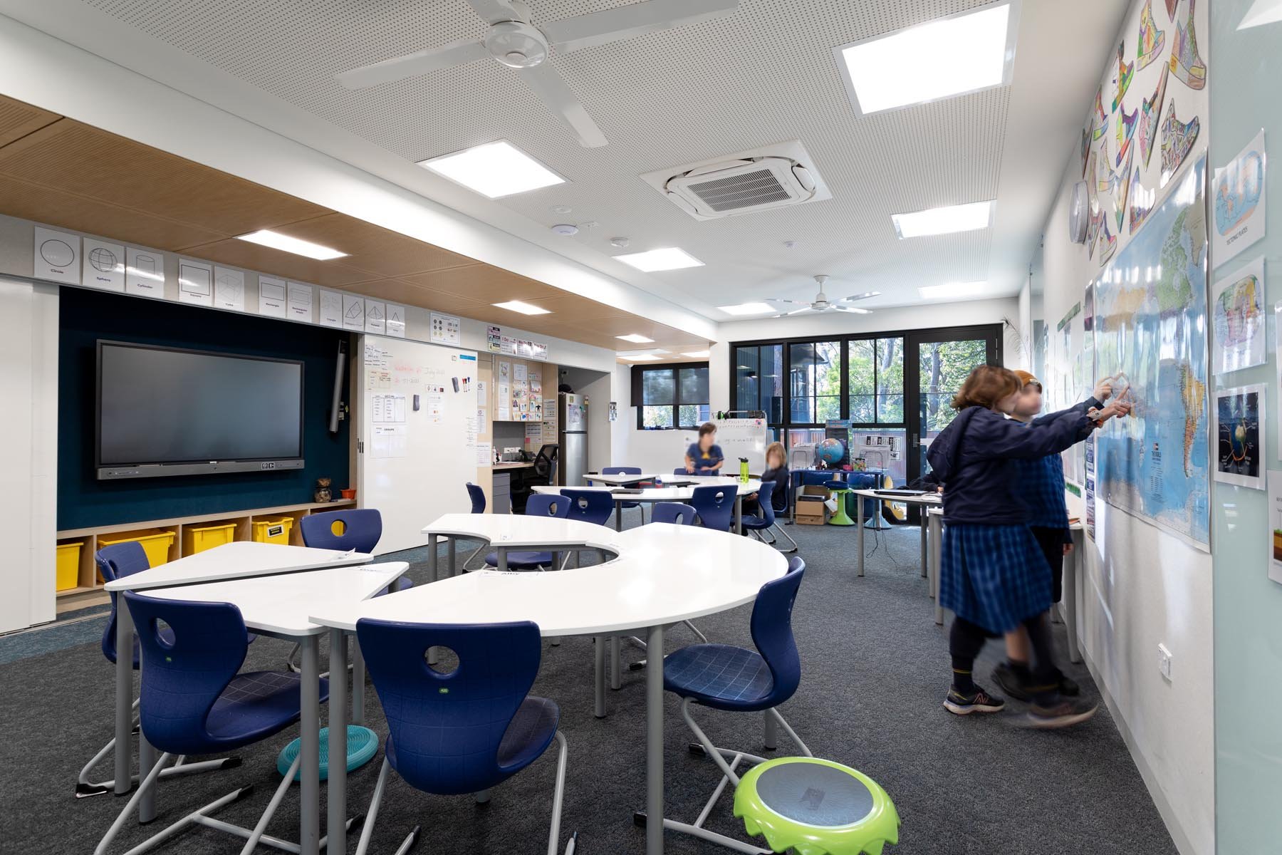 A classroom interior at Mancel College in Fig Tree Pocket by Giarola Architects