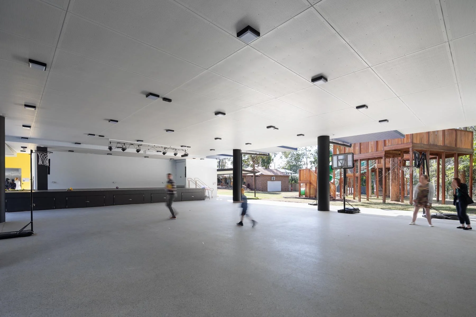 The outdoor area at Mancel College in Fig Tree Pocket by Giarola Architects