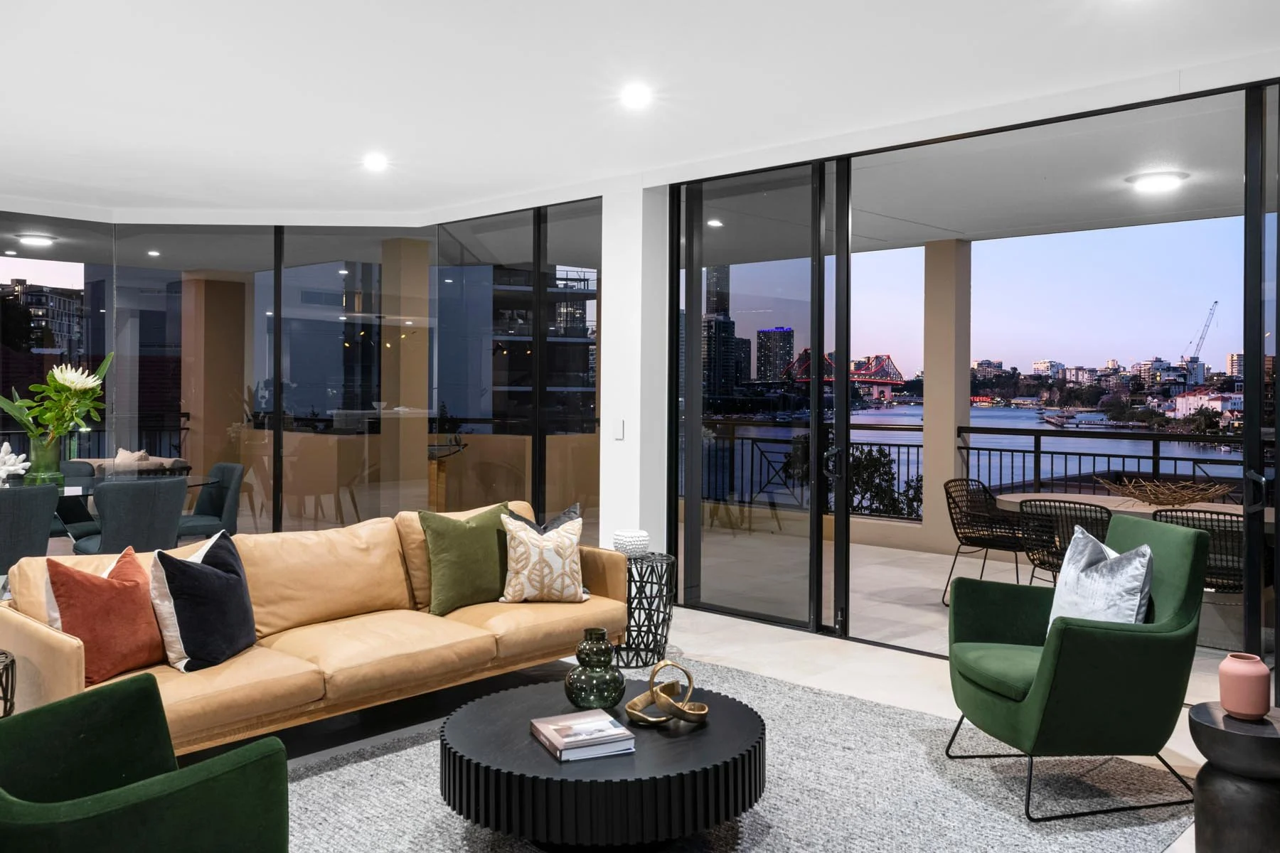 East Brisbane Apartment Living Room Interior