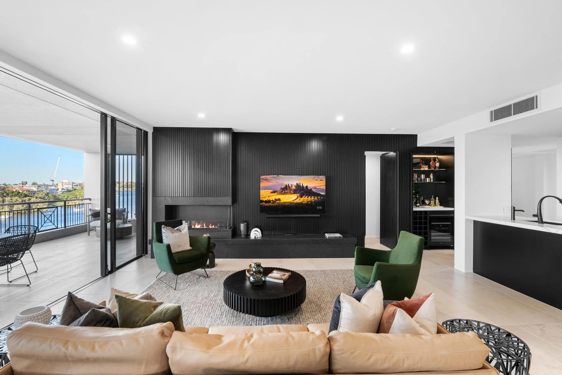 East Brisbane Apartment Living Room Interior