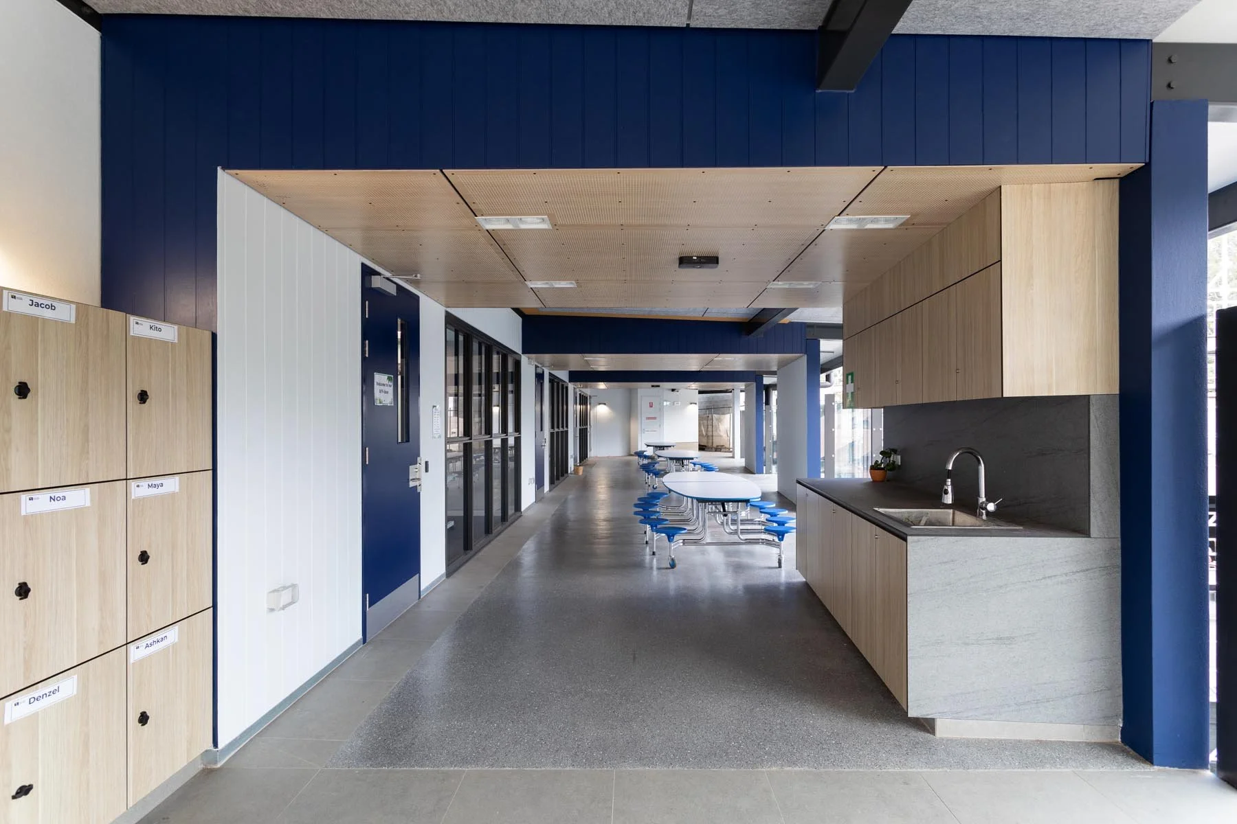 The verandah at Mancel College in Fig Tree Pocket by Giarola Architects