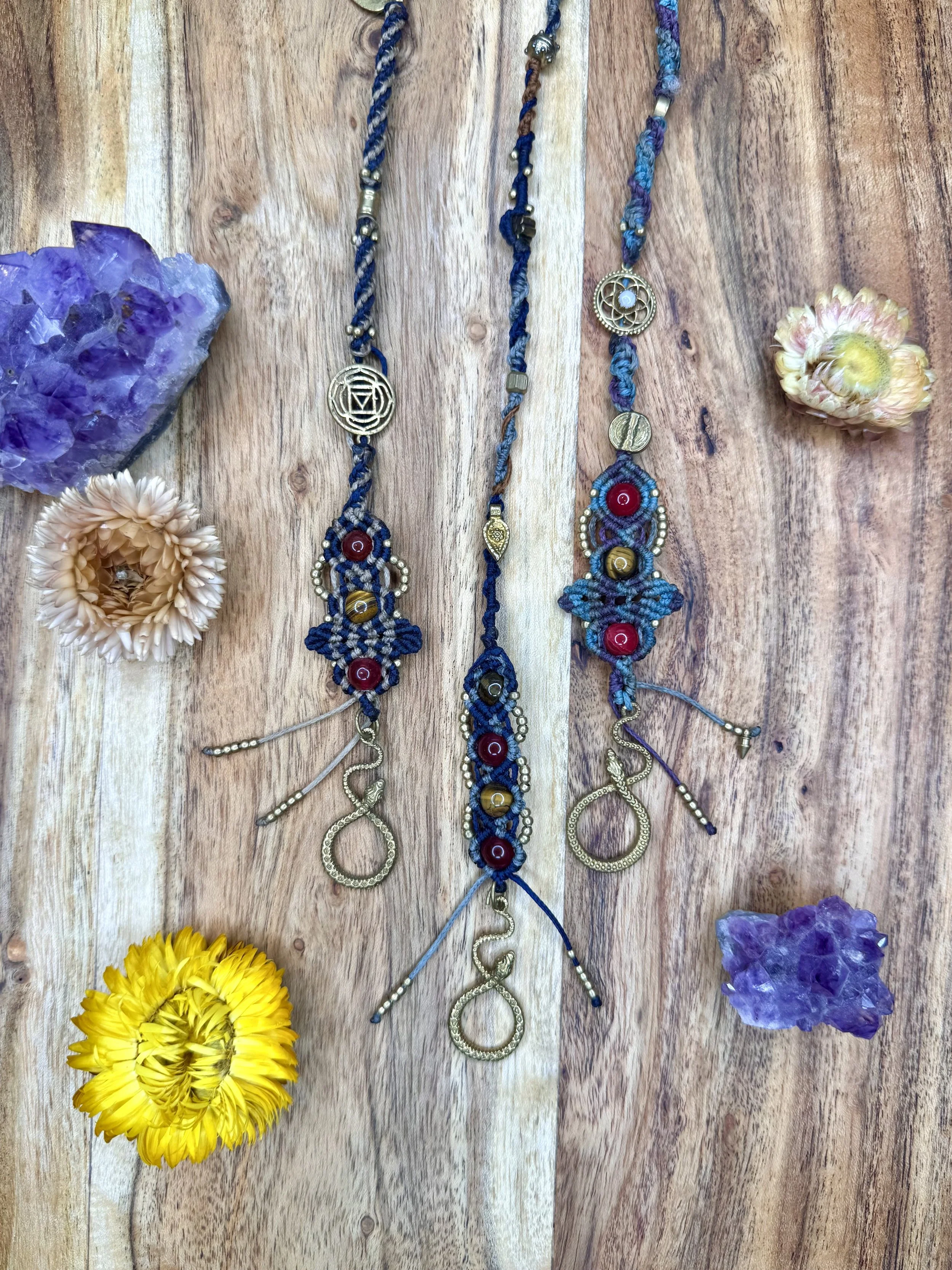 Macrame Hair Wrap - Serpent Charm