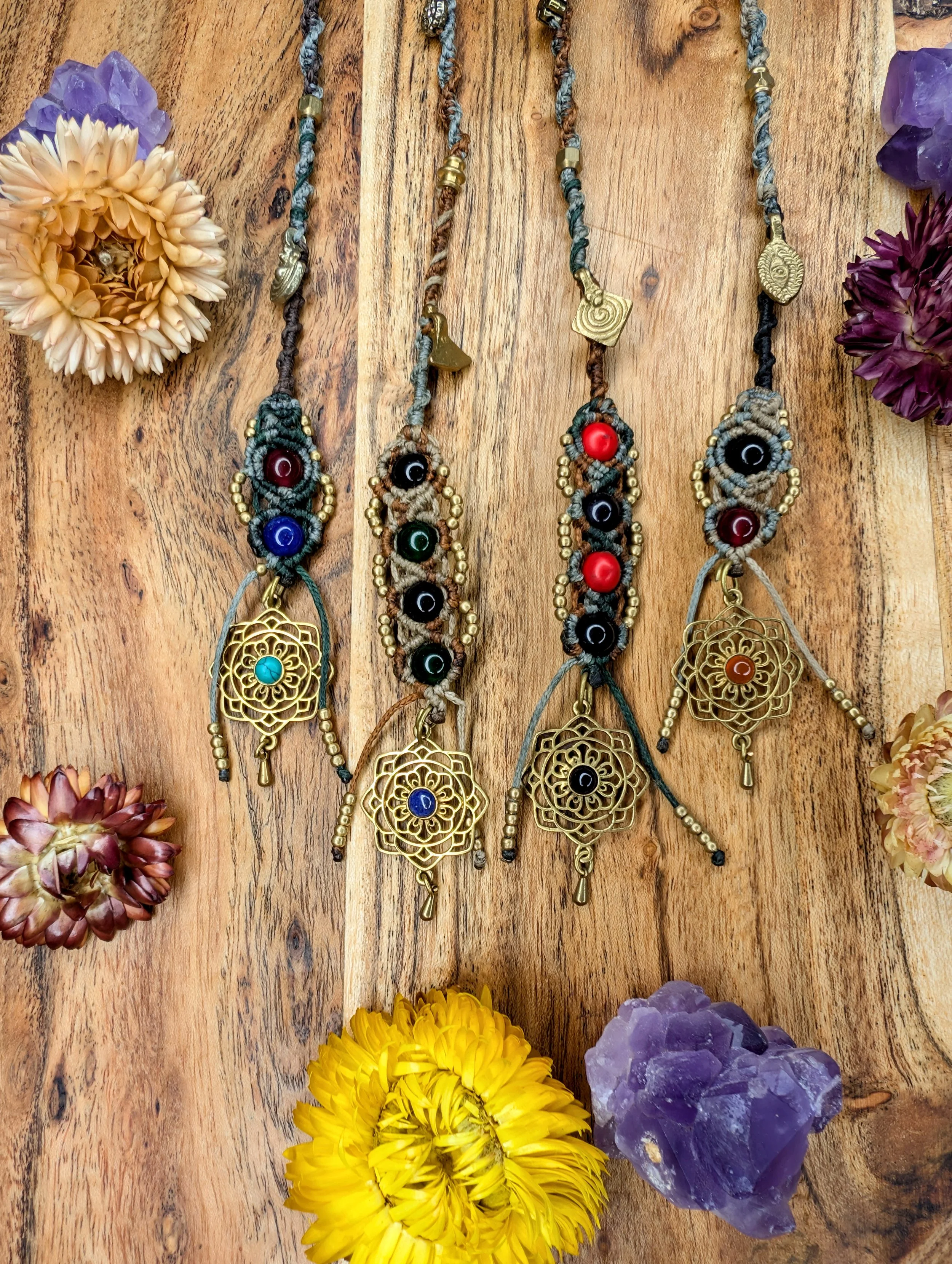 Macrame Hair Wrap - Lotus Mandala