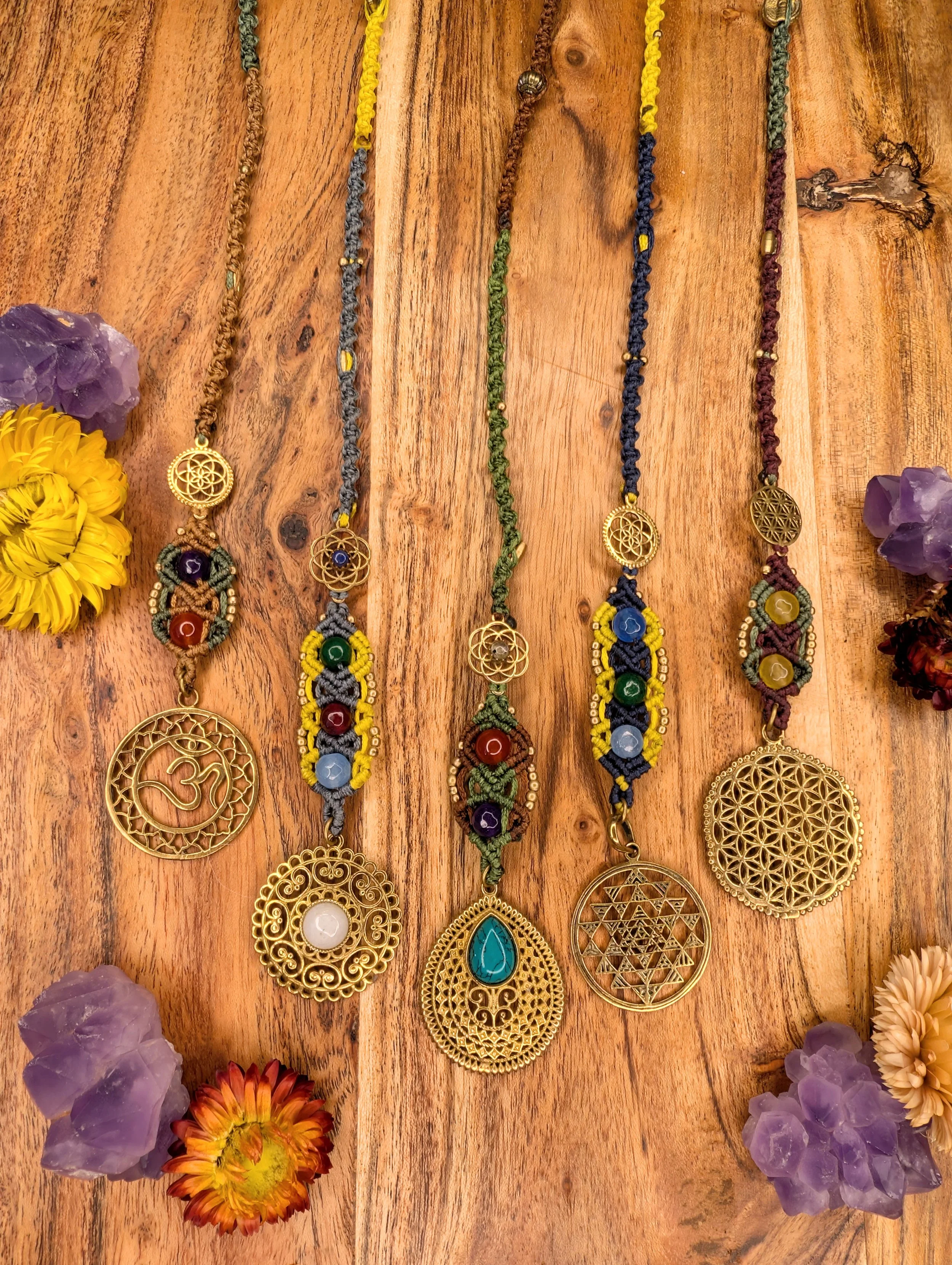 Macrame Hair Wrap - Golden Charms