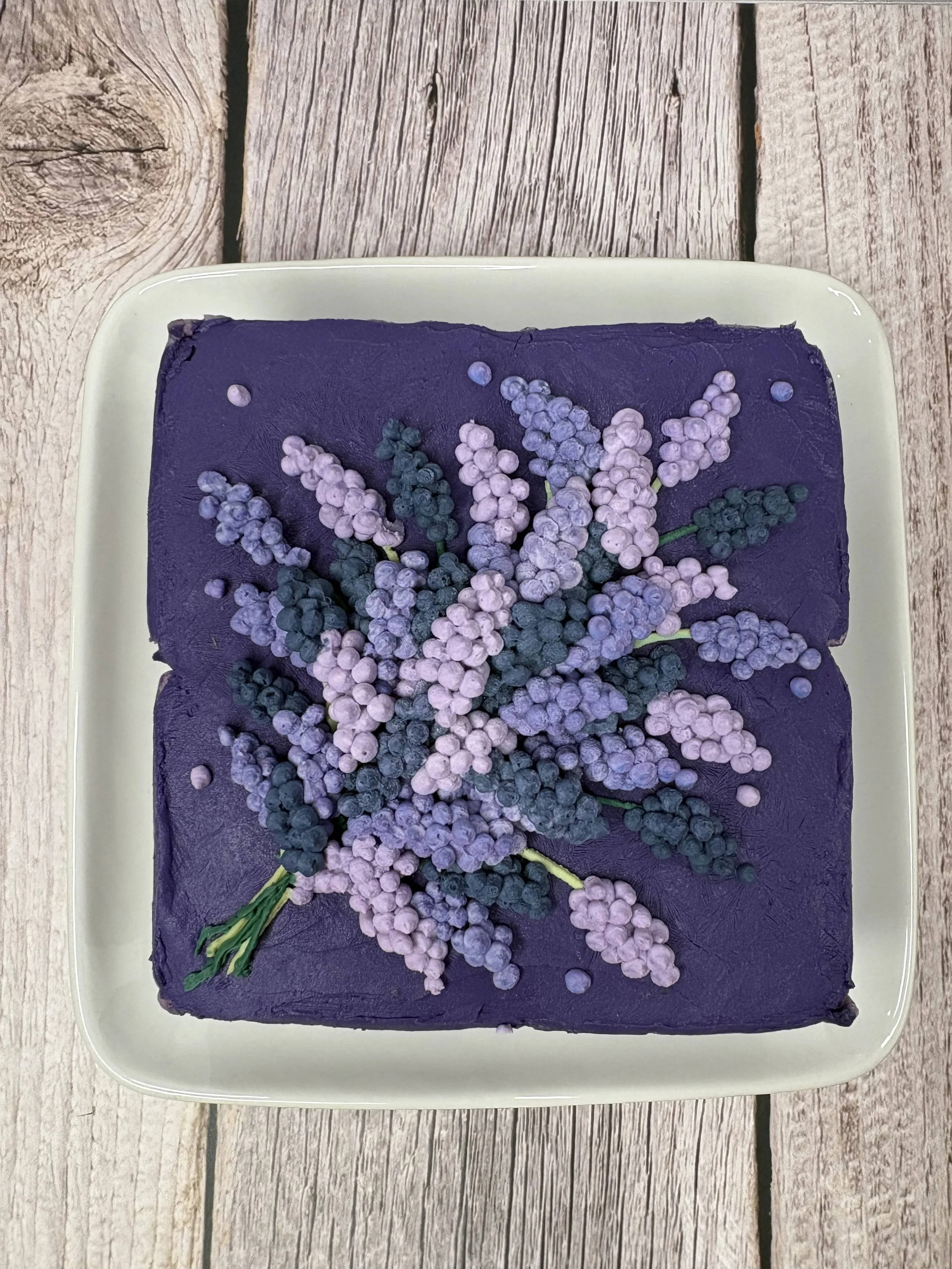 Lavender Decoration Cheesecake